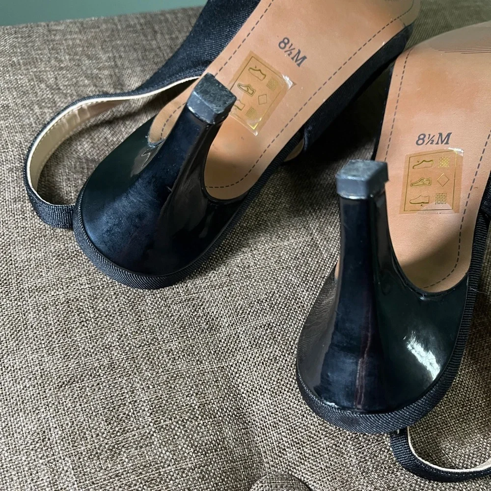 J Renee Woman’s Patent Leather Sling back Pumps 8,5 - Picture 6 of 10